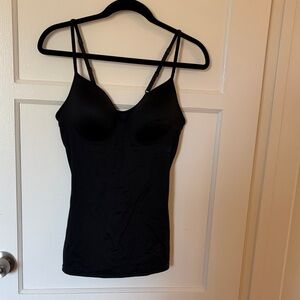 Black Shapewear Camisole with Adjustable Straps and Built In Cups